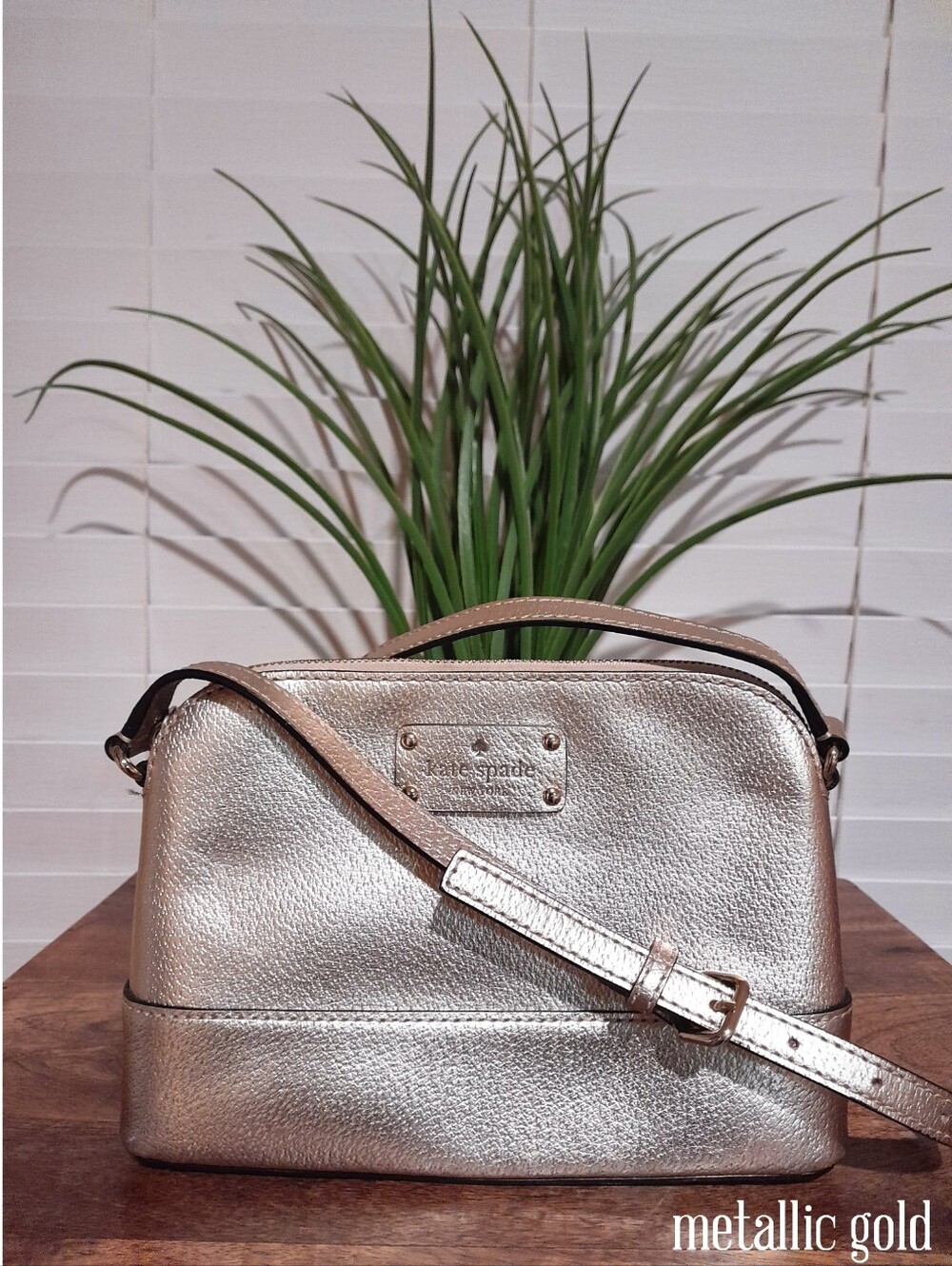 keather metallic gold Kate Spade Newyork Crossbody Shoulder Bag